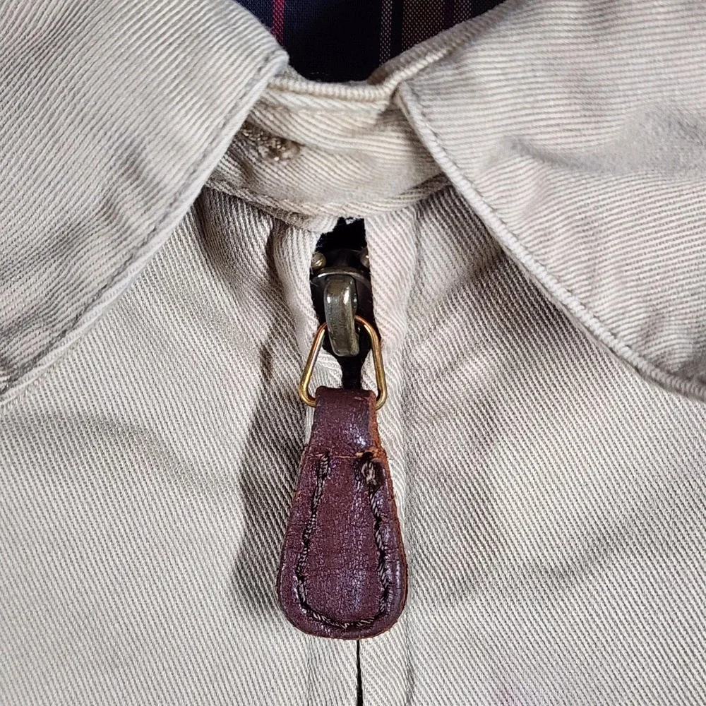 Vintage‎ Polo Ralph Lauren Harrington Jacket Mens 3X Khaki Plaid Lined Coat Y2K